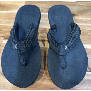 Roxy Womens Tidepool Sandals Flip Flops Size 5 Black NWOT